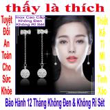 ( Đảm bảo hạt đá khít đều đẹp ) Bông tai nữ inox thấy là thích kiểu tòn ten chiếc nơ rớt trái châu - Cam kết 1 đổi 1 nếu hoen , gỉ sét