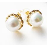 Bông tai ngọc trai mạ vàng 14k