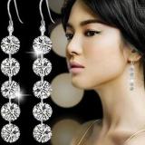 Bông tai nữ bạc 925 gắn đá pha lê dáng dài Song Hye Kyo