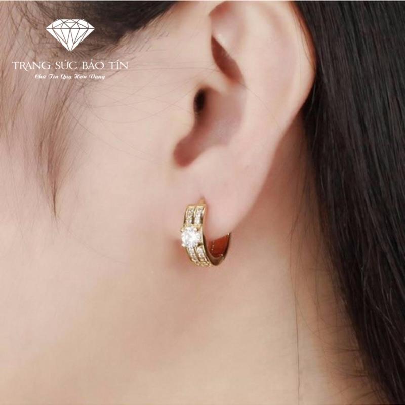 Khuyên Tai Nữ, Khuyên Tai Nữ Đẹp, Bông Tai Nữ Dễ Thương, Bông Tai Nữ Đẹp, Bông Tai Nữ Đính Đá Chất Liệu Titan Cao Cấp - Bảo Tín