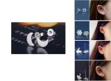 Bông tai nữ hình mặt trăng đẹp lạ phong cách Simple Style Châu Âu