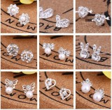 Bông tai quả cherry đỏ đính đá xinh xắn Anthome (BT157)