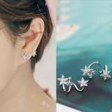 Bông tai vành hoa biển đính đá pha lê ngọt ngào