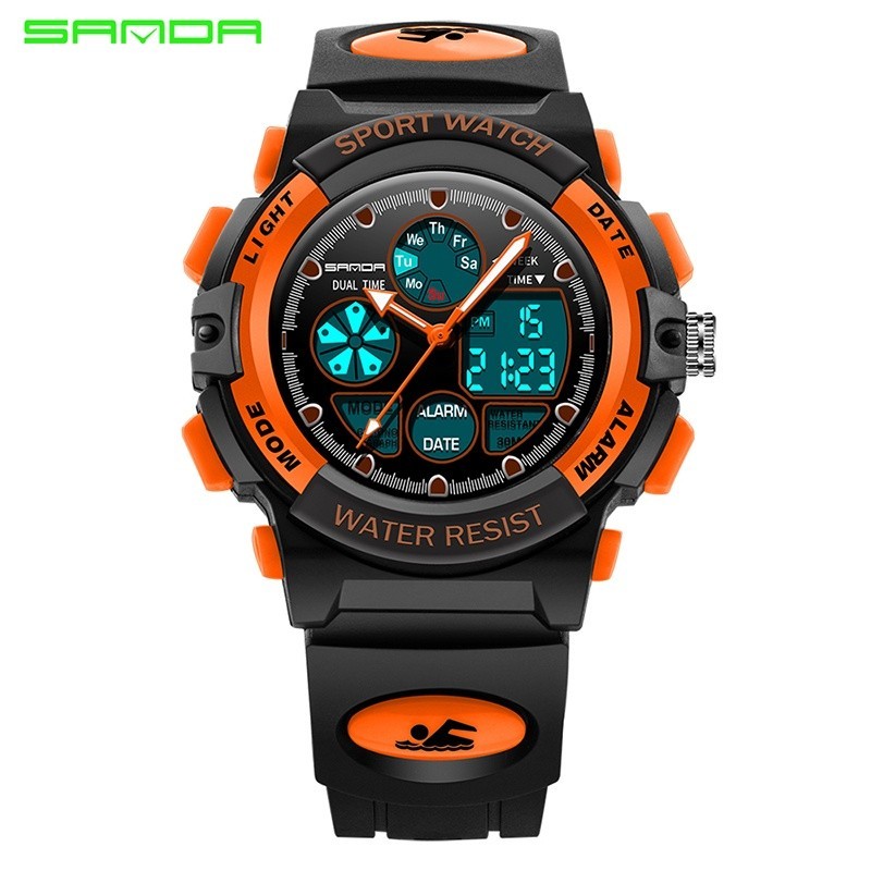 Nơi bán Brand Watch Children Sports Watches Fashion LED Quartz Digital Watch Boys Girls Kids Waterproof Wristwatches116 - intl