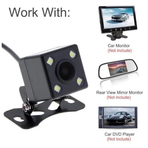 Camera Lùi Dành Cho Xe Oto 4 mắt LED vuông