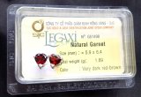 Cặp bông tai bạc đính đá Garnet tự nhiên Kiểm định trái tim GE31