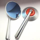 Cặp kiếng chiếu hậu tròn ri.zoma gắn xe máy (màu trắng)