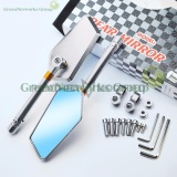 Cặp Kính Chiếu Hậu Kiếng Biker Kiểu Iphone Xéo Cho Xe Máy Moto (bạc)