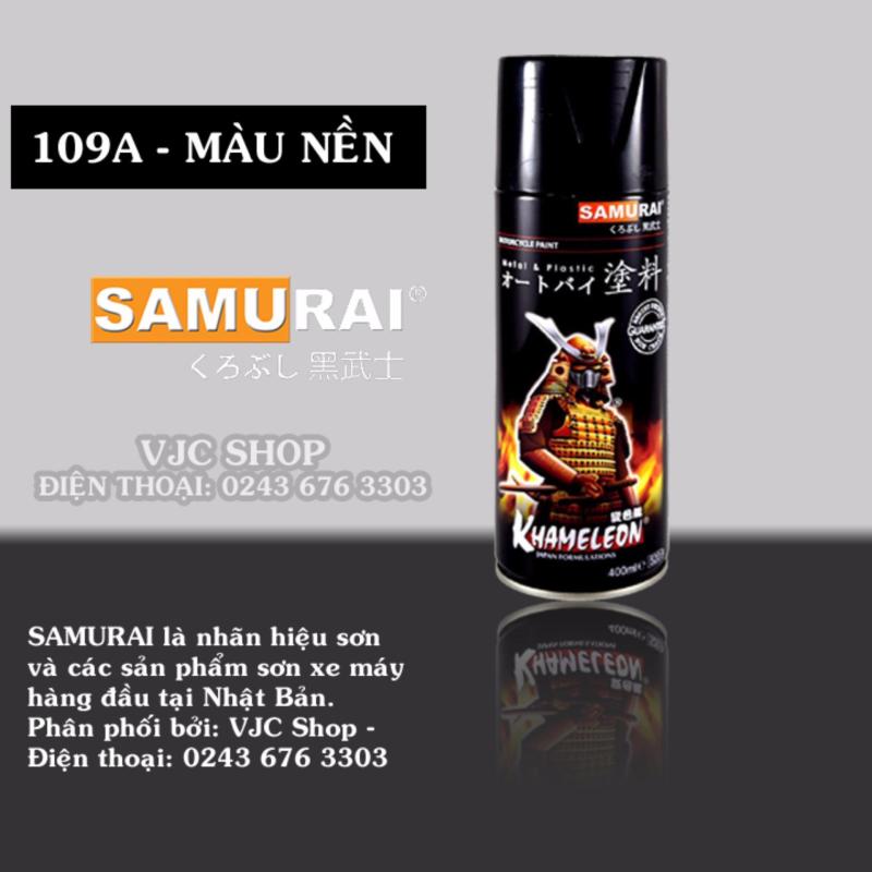 Chai sơn nền màu đen dạng xịt Samurai 109A