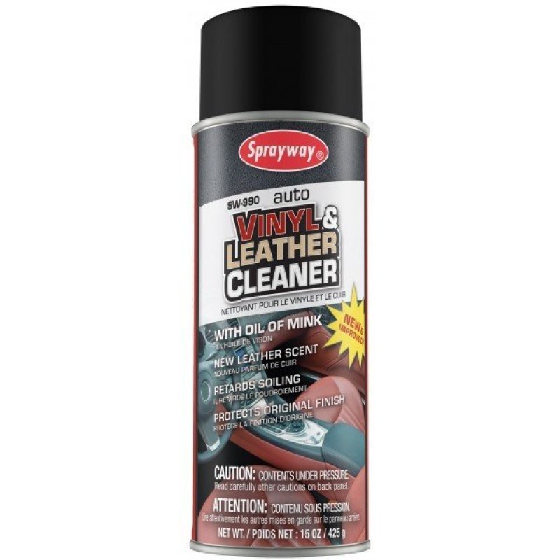 Chai Xịt Vệ Sinh Đồ Da Sprayway Vinyl Leather Cleaner Từ Mỹ (Nâu Đen)