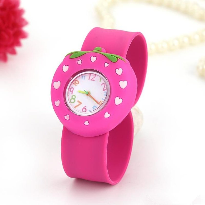 Children Digital Watches Funny Cartoon Character for Girls (strawberry 1) - intl bán chạy