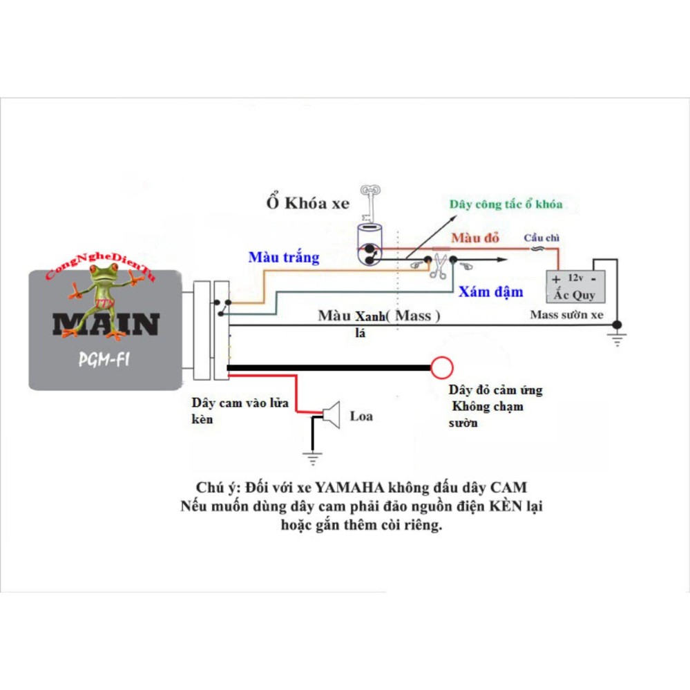 Chống trộm xe máy cảm ứng thế hệ 2