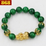 Chuỗi tay cẩm thạch 12 ly charm Tỳ hưu TH38