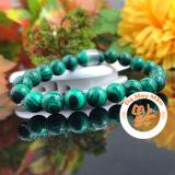 [HCM]Chuỗi Tay Đá Phong Thủy Malachite ( Đá Lông Công ) 8li