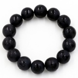 Chuỗi tay thạch anh đen khắc Phật chú 14 ly