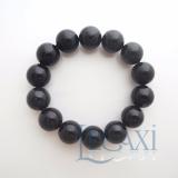 Chuỗi vòng đeo tay đá thạch anh tóc đen tự nhiên 14mm qa07 legaxi