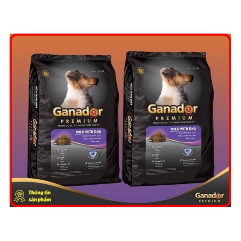 Combo 2 túi thức ăn hạt cao cấp Ganador Puppy 400gr/ túi