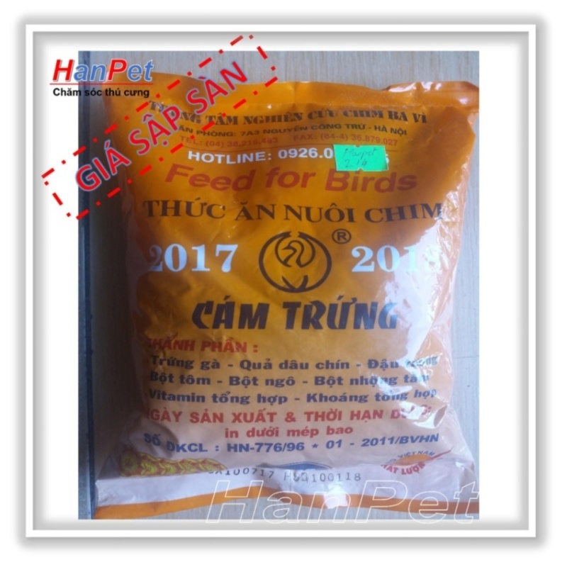 Combo 3 gói Thức ăn cho chim(Cám trứng BAVI - 500gr) (HoaMy 214).