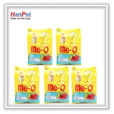 Combo 5 gói ME-O 350gr - Thức ăn dạng hạt cho mèo lớn vị CÁ NGỪ (hanampet 201c) Nhật Bản