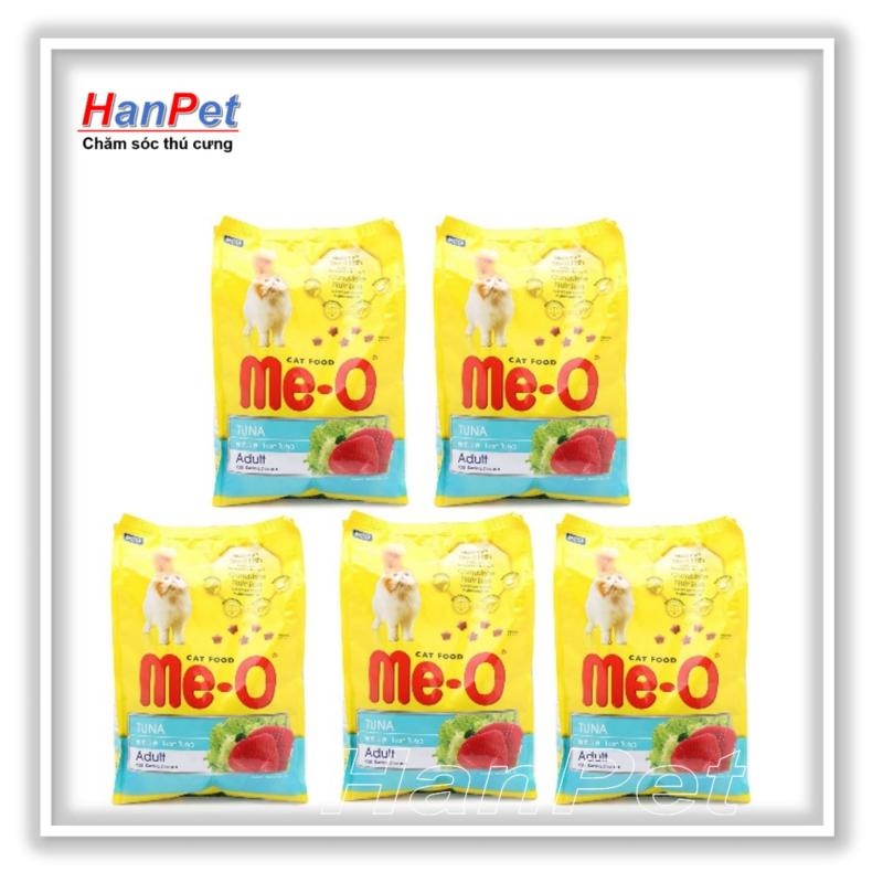 Combo 5 gói ME-O 350gr - Thức ăn dạng hạt cho mèo lớn vị CÁ NGỪ (HoaMy A 201c)