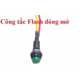 Công tắc đèn, công tắc tròn màu xanh flash đóng mở điều khiển thiết bị trên xe