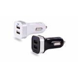 CỦ SẠC 2 Ổ CẮM HIỆN ĐẠI CHO XE HƠI (TRẮNG)