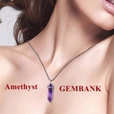 Đá Thạch Anh Tím Amethyst Kèm Dây Đeo GEMSTONE BANK
