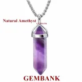 Đá Thạch Anh Tím Amethyst Kèm Dây Đeo GEMSTONE BANK