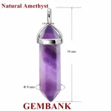 Đá Thạch Anh Tím Amethyst Kèm Dây Đeo GEMSTONE BANK
