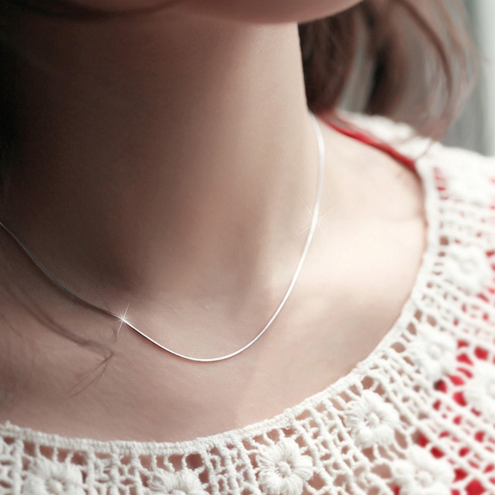Dây chuyền thời trang lụa đơn n Cao cấp HHN-L02 (Bạch kim)