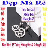 Necklaces couple stainless steel đẹp that cheap heart-shaped love and luck star White-commitment 1 Đổi 1 if Hoen, rust