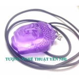 Dây chuyền đầu phật A Di Đà pha lê tím