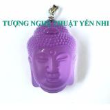 Dây chuyền đầu phật A Di Đà pha lê tím