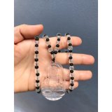 Dây chuyền kèm mặt bản mệnh bất động minh vương đá thạch anh trắng