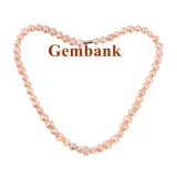 Dây chuyền ngọc trai hồng mặt cỏ 4 lá gemstone bank