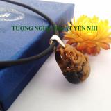 Dây chuyền phật di lặc đá mắt hổ - mặt 2,1x1,9cm