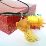Dây chuyền phong thủy Hồ Ly pha lê Vàng - mặt 3,5x1,8cm