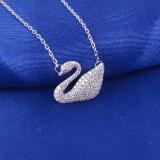 Dây chuyền thiên nga bạc đính đá pha lê cao cấp