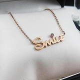Dây chuyền titan chữ smile dc86
