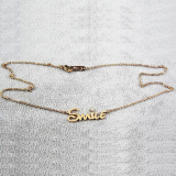 Dây chuyền Titan chữ SMILE DC86 (Đồng)