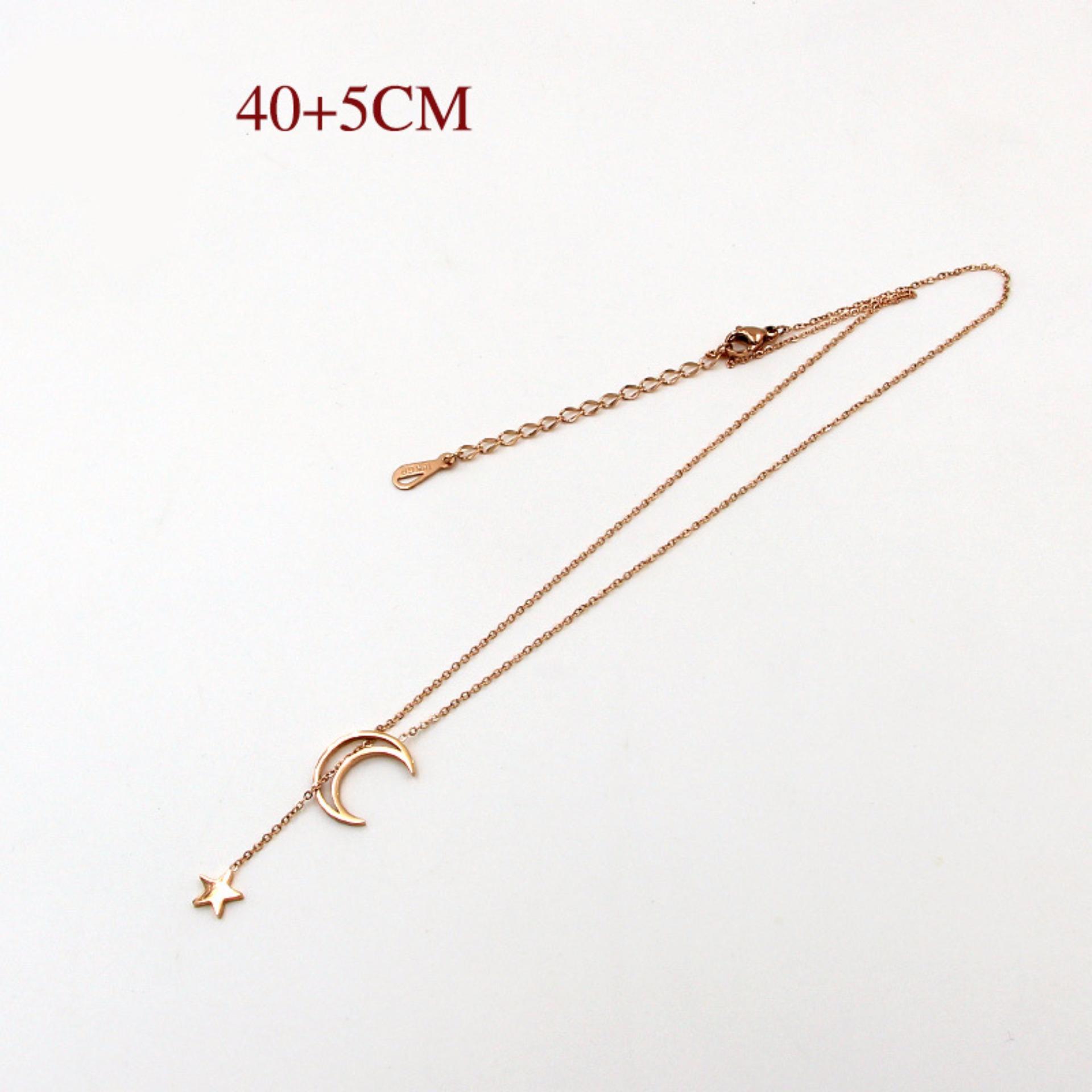 [HCM]Dây chuyền Titan sao và trăng DC155 (màu đồng)