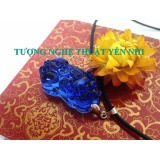 Dây Chuyền Tỳ Hưu pha lê xanh lam