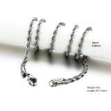 Dây chuyền xoắn 4mm DC06 (màu bạc)