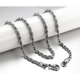 Dây chuyền xoắn 4mm DC06 (màu bạc)