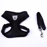 Dây đai và yếm dắt Chó size S (Đen)