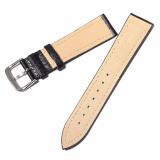 Dây đồng hồ bằng da bò thật - Size (cỡ) 22 (Đen)
