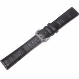 Dây đồng hồ bằng da bò thật - Size (cỡ) 22 (Đen)