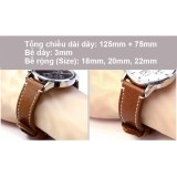 Dây đồng hồ da bò cao cấp SIZE 18mm (nâu)