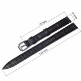 Dây đồng hồ da bò thật cỡ 12 (Đen)