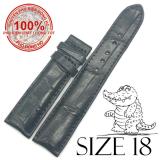 Dây đồng hồ da Cá Sấu SIZE 18mm (đen)